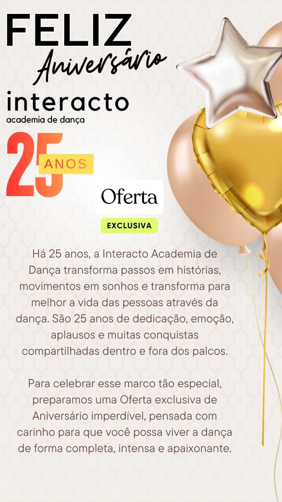 Aula de dança promoção